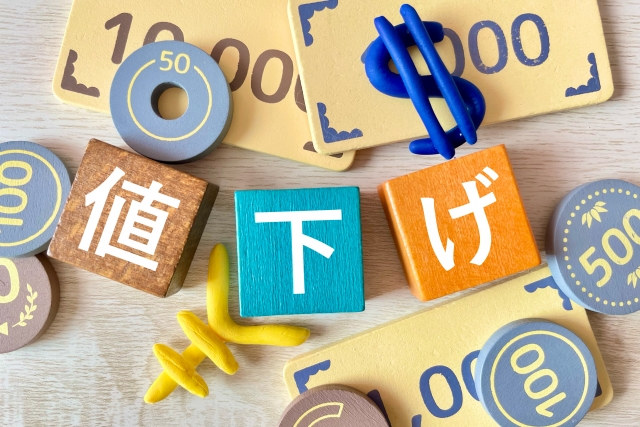 値引き依存の悪循環のイメージ